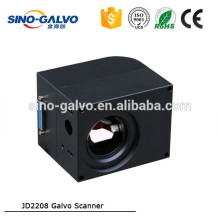 High speed and high stability JD2208 galvo scanner head 14mm beam aperture with for YAG and CO2 marking ang engraving